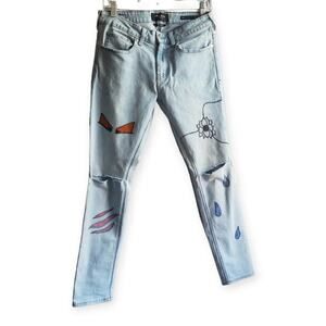 Pac Sun Women's Ripped Skinny Jeans - Size 29 - Active Stretch